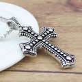 Antike Silber Kreuz Anhänger für Männer, Vintage Silber Kreuz Anhänger Schmuck